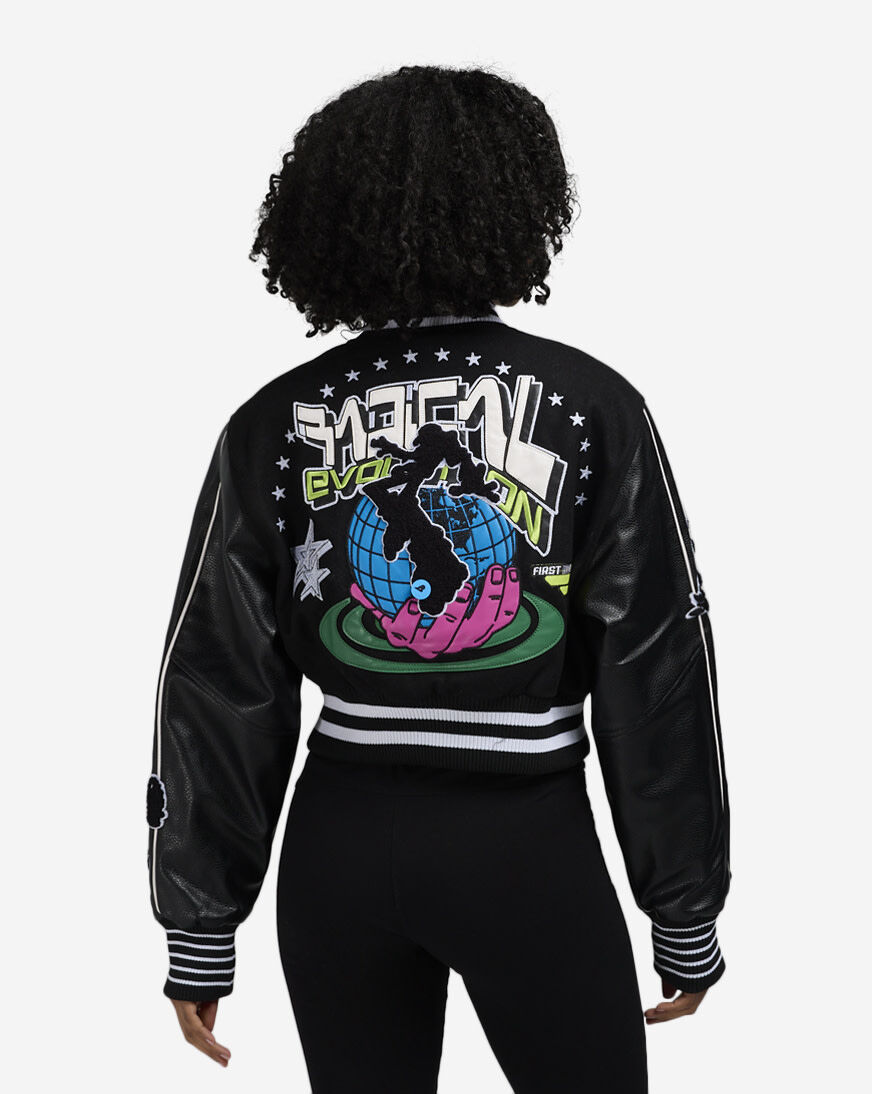 Shop First Row Evolution Varsity Jacket FRLJ0069S-BLK black