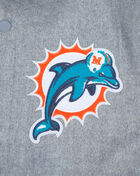 PRO STANDARD Miami Dolphins Retro Classic Rib Wool Varsity Jacket FMD643561-HWB Grey 4