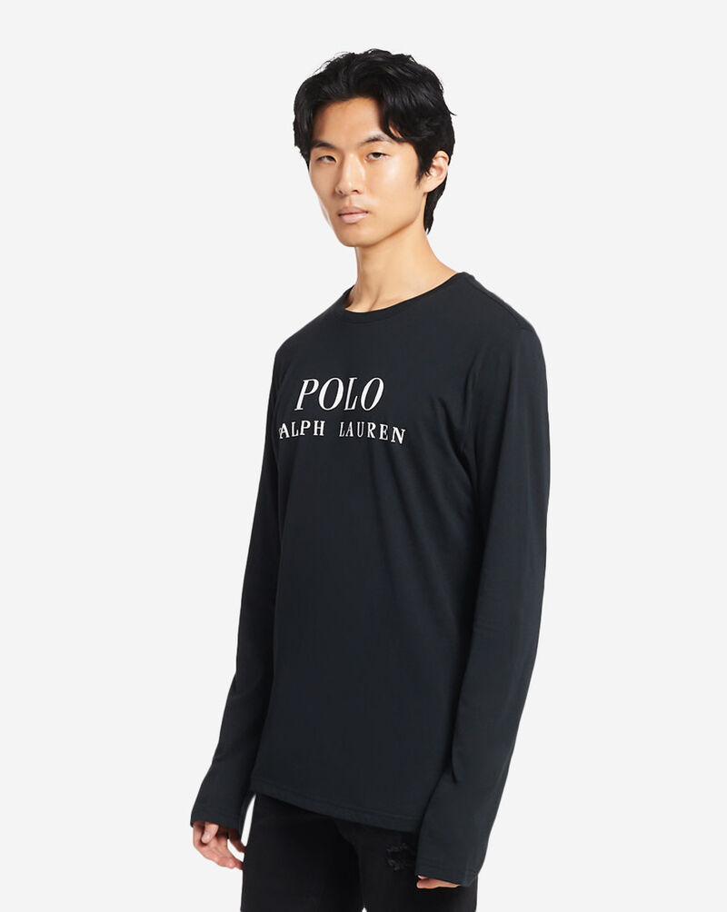 Polo Ralph Lauren Center Print Logo Long Sleeve Tee PL91FR-PBD Black 2