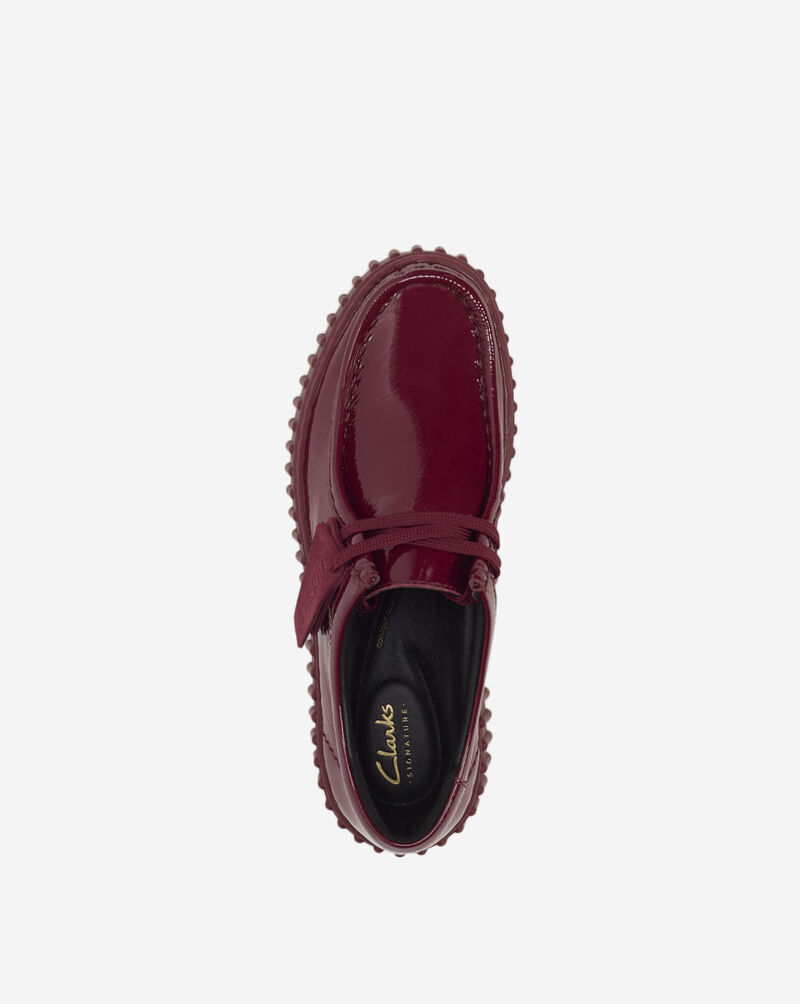 Clarks Torhill Bee Patent Leather Flatform Loafers 26179115 Red 7