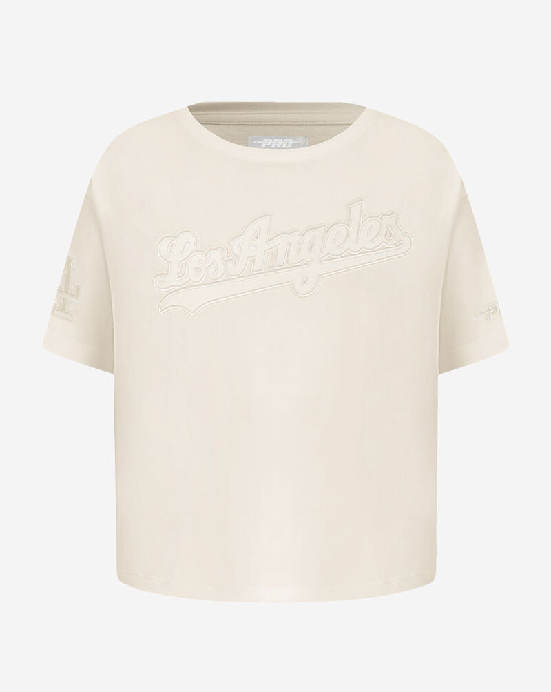 PRO STANDARD Big Girls' Los Angeles Dodgers Neutral Boxy Tee LLDBA315035-EGG cream 1