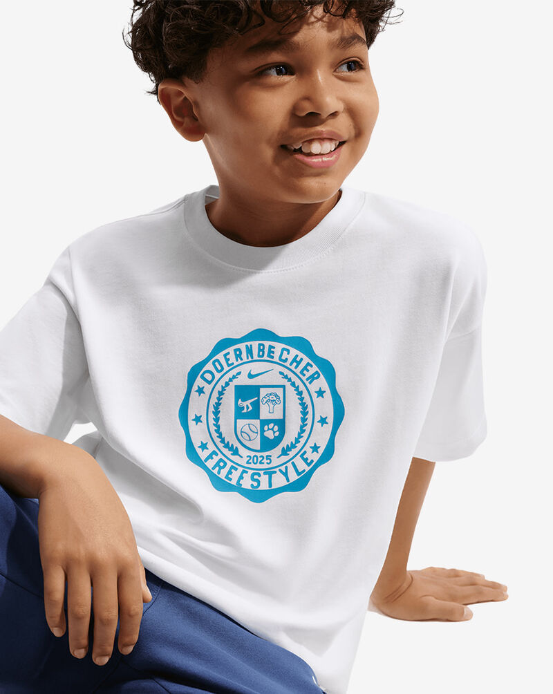 Nike Big Kids' Nike Club x Doernbecher Freestyle Max90 T-Shirt IQ7182-100 White 3
