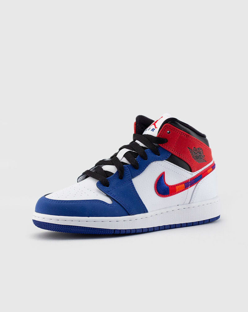 Jordan‎ 1 Mid Rush Blue University Red - Size 6.5Y JORDAN Grade-School Air 1 Mid DQ8423 102 - Shiekh main image 3