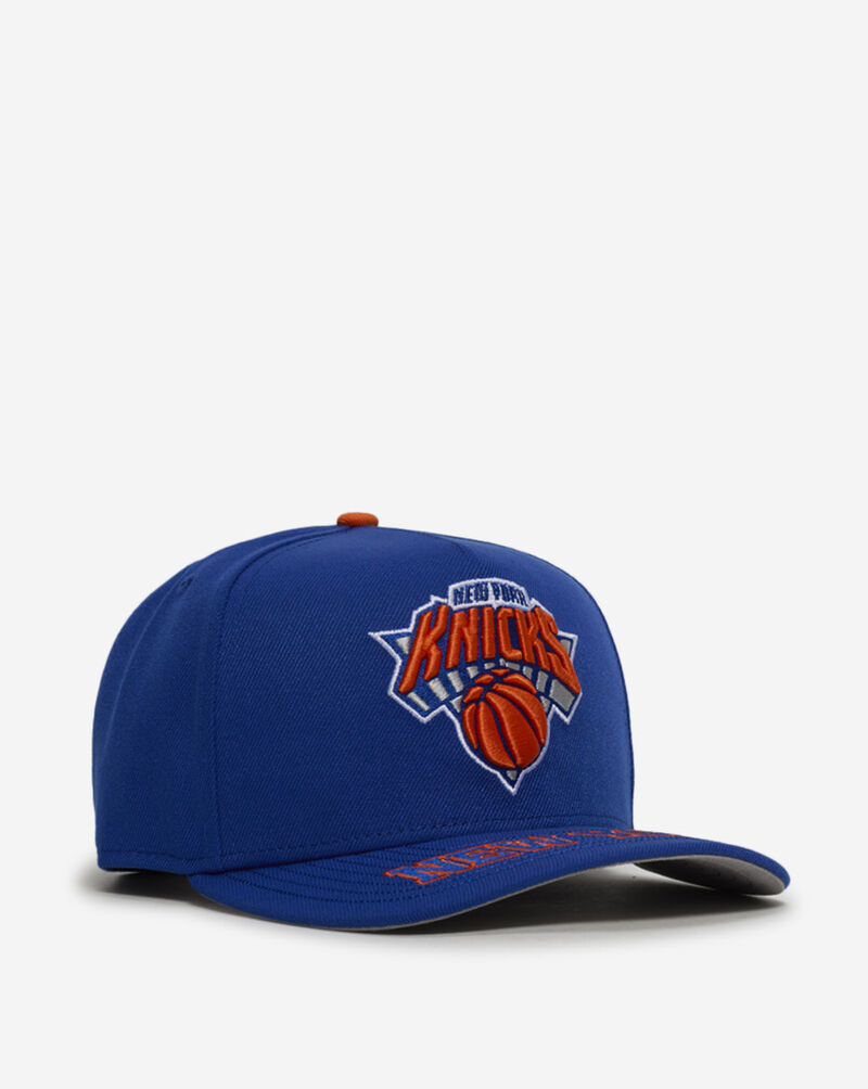 New Era 9Fifty New York Knicks Visor Scripts A-Frame Snapback Hat 60974191 Blue 1