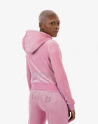 Juicy Couture Big Bling Velour Full-Zip Hoodie J1HTV103-J2003 Pink 3