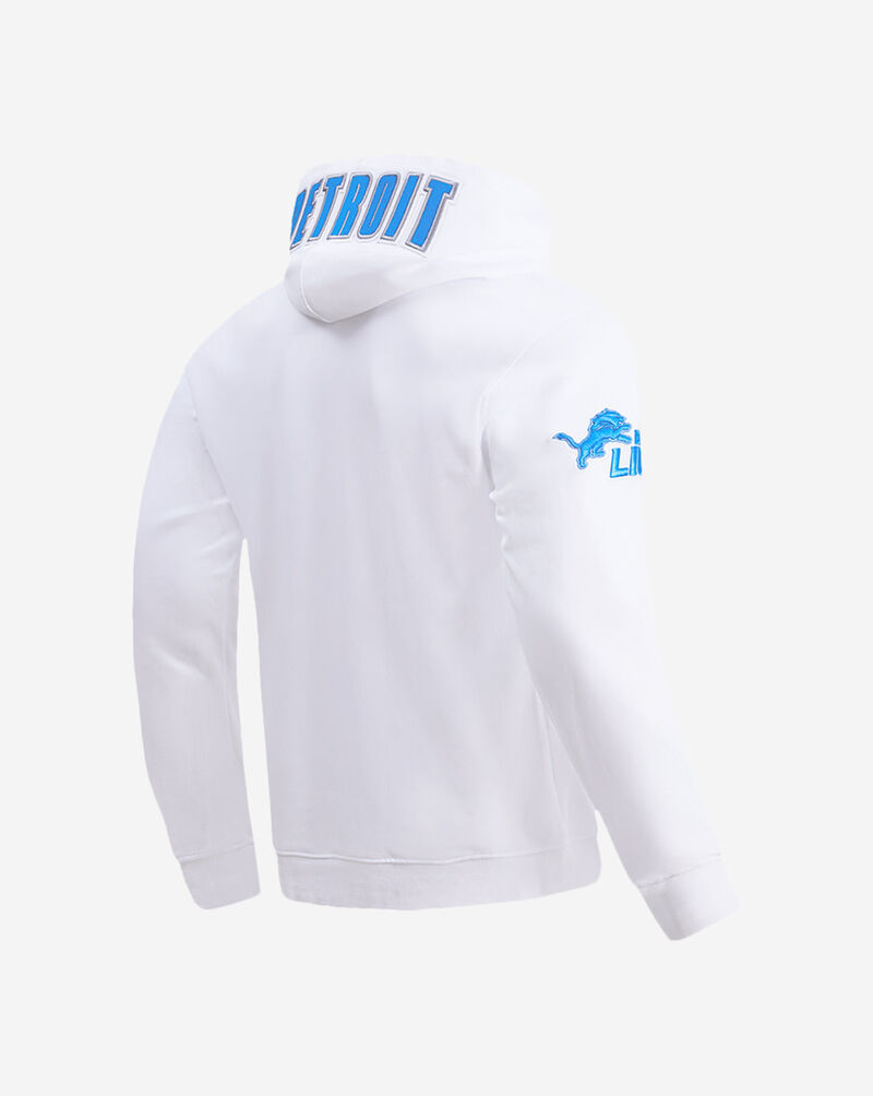 PRO STANDARD Detroit Lions Classic Chenille Double Knit Pull Over Hoodie FDL5410272-WHT White 3