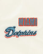 PRO STANDARD Miami Dolphins Retro Classic Rib Satin Jacket FMDU44142-EBK cream 4