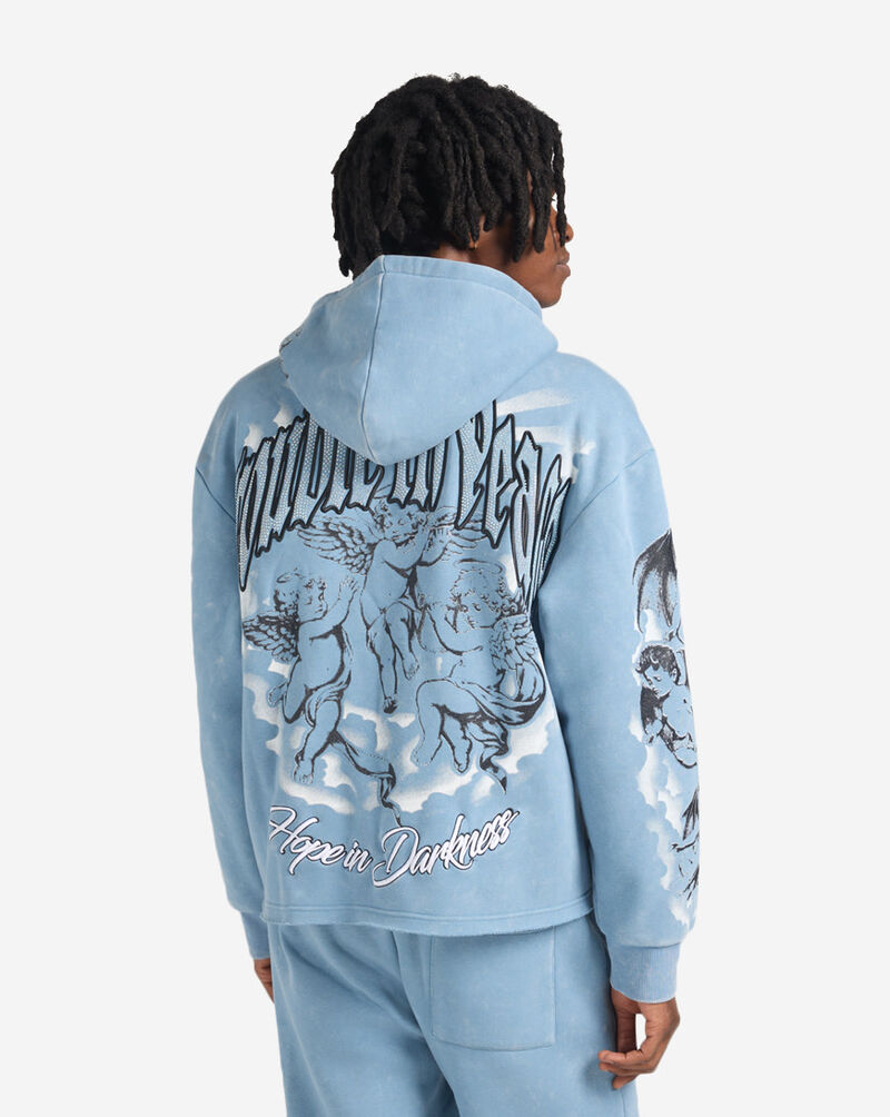 Smoke Rise Trouble In Peace Hoodie  FO26F541SN-BLU Blue 2