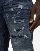 Jordan Craig Distressed 5-Pocket Rip and Repair Jeans JS1216-DEA Black 3