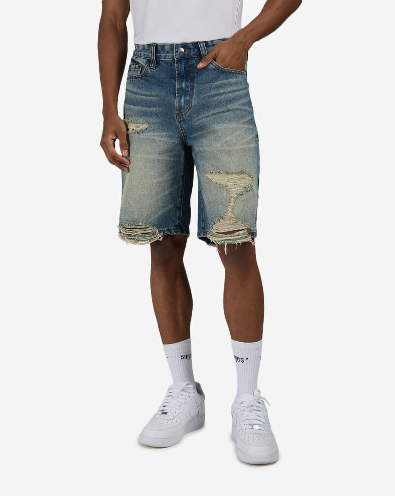 Decibel 5Pkt Distressed Denim Shorts DECWB499-BLU Blue 1