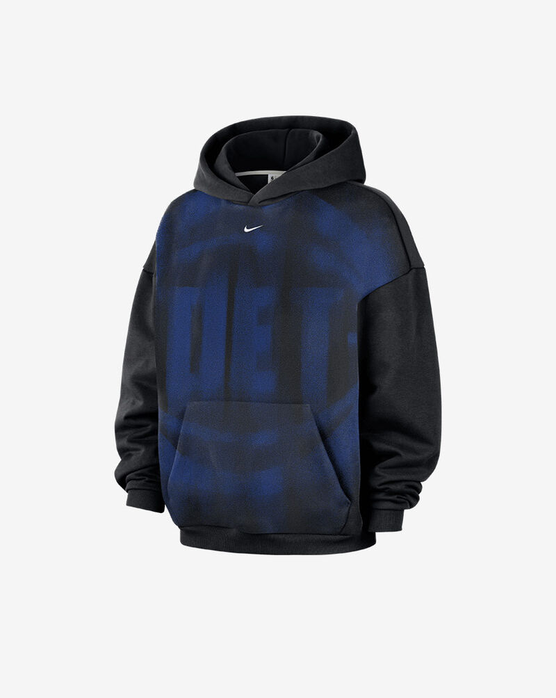 Nike Detroit Pistons Standard Issue Fleece Basketball Hoodie IQ2484-010 Black 1
