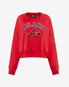 PRO STANDARD Atlanta Braves Classic Fleece Crewneck  LABC34342-RED Red 1