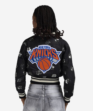 New York Knicks Denim Sequin Bomber