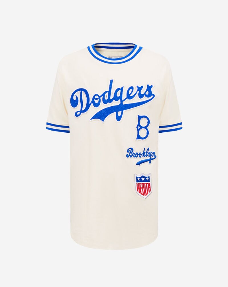 PRO STANDARD Big Boys' Brooklyn Dodgers Retro Classic Striped Rib Tee LBDB1314482-ERB cream 1