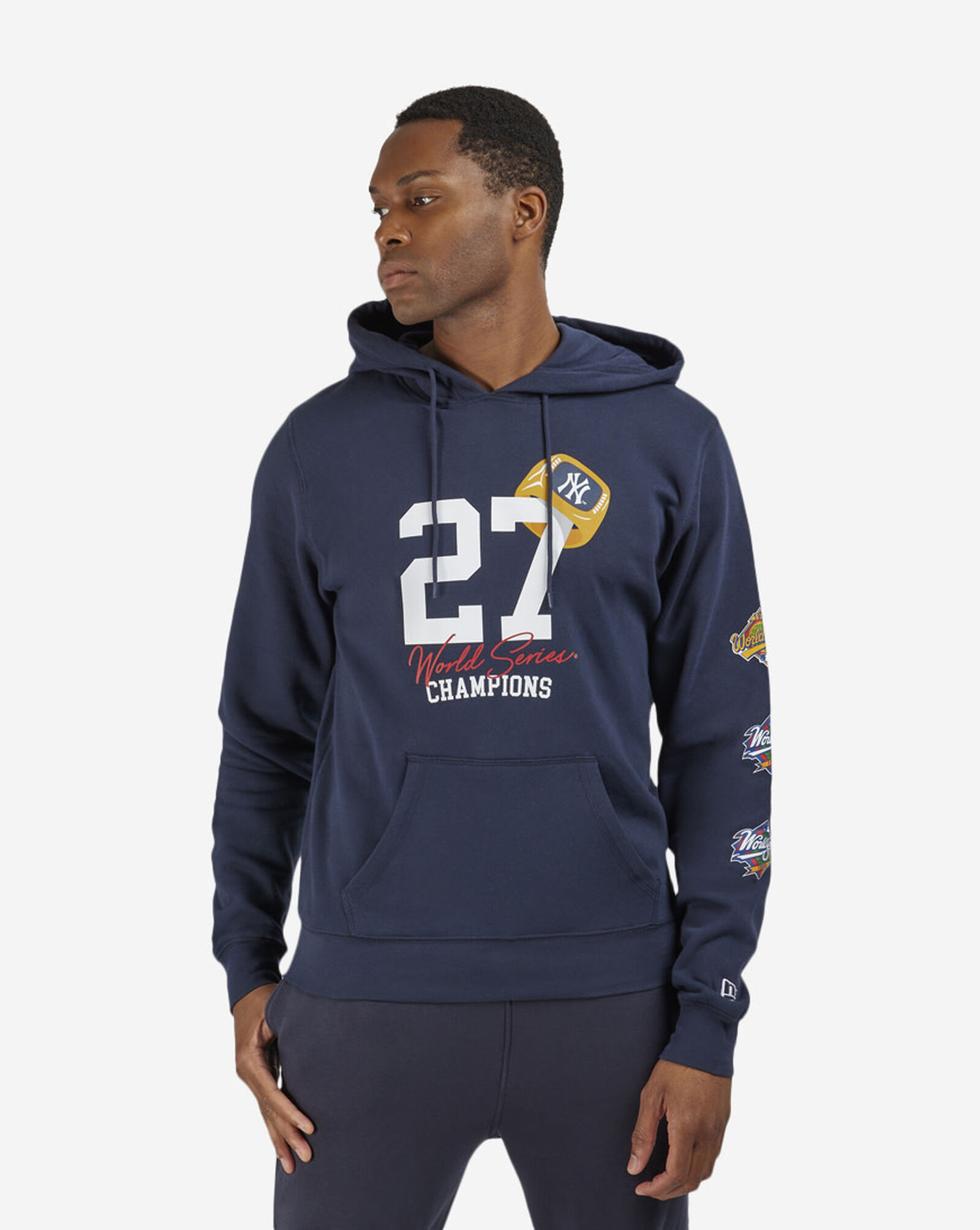 Shop New Era New York Yankees Count the Rings Hoodie 13027585 blue