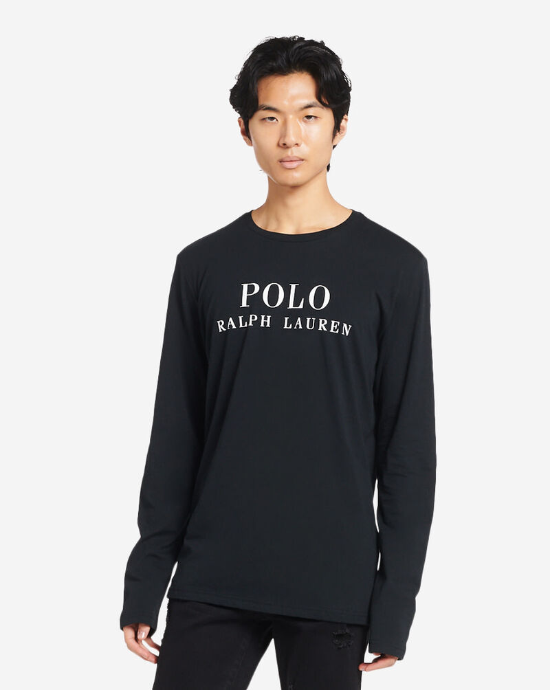Polo Ralph Lauren Center Print Logo Long Sleeve Tee PL91FR-PBD Black 1