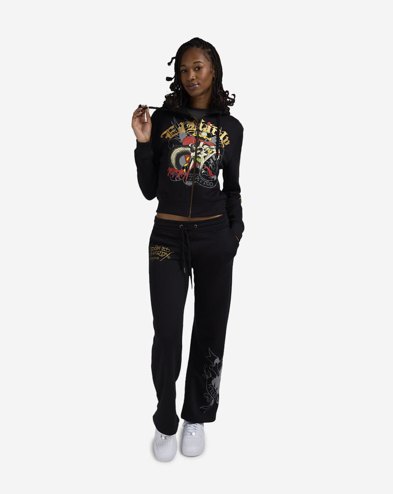 Ed Hardy Heart Snake Fleece Pants EHW8200-81 Black 4