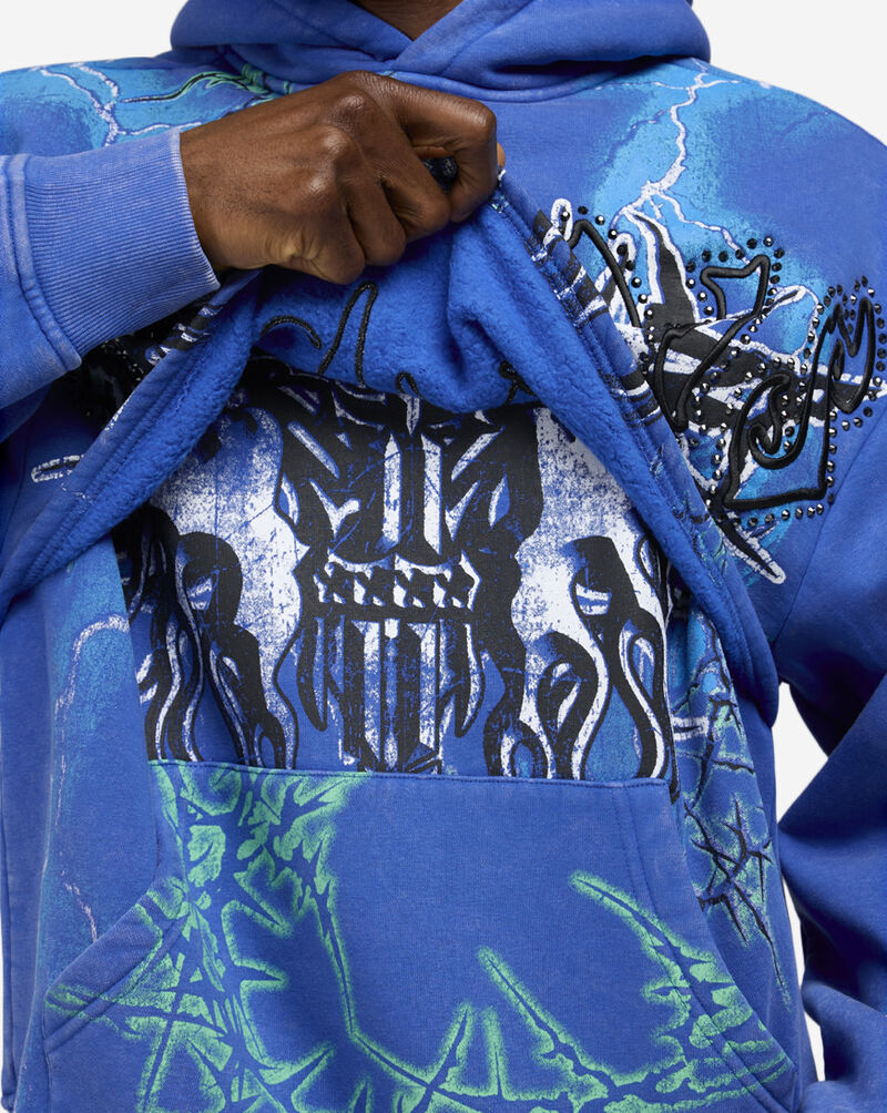 Smoke Rise Paradise Fleece Hoodie F025567SN-BLU Blue 3