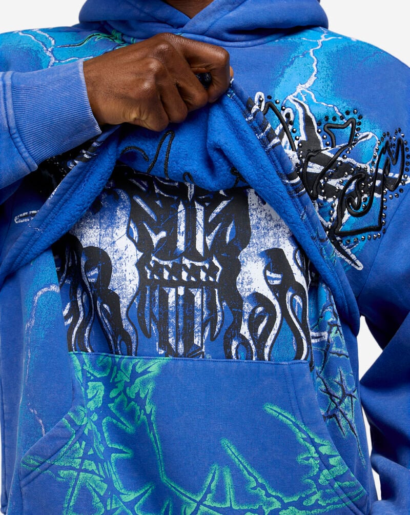 Smoke Rise Paradise Fleece Hoodie F025567SN-BLU Blue 3