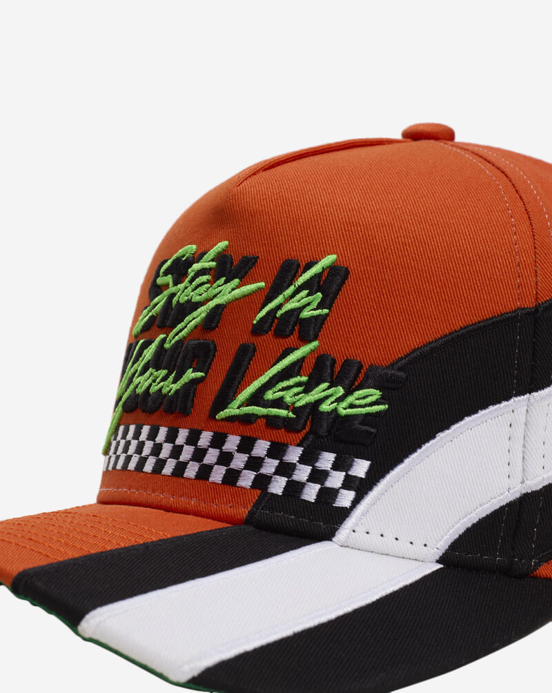 Field Grade Stay In Your Lane Twill Trucker Hat 1005262 Orange 2