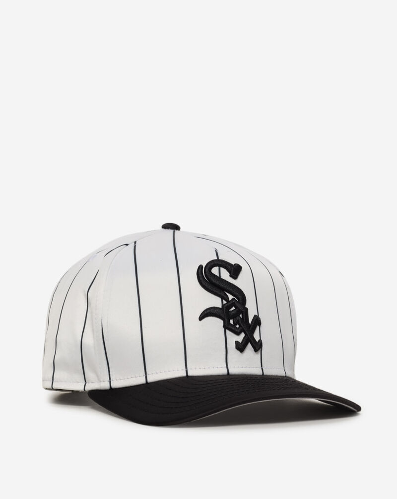 New Era 9Fifty Chicago White Sox Satin Pinstripe Snapback Hat 60724059 White 1