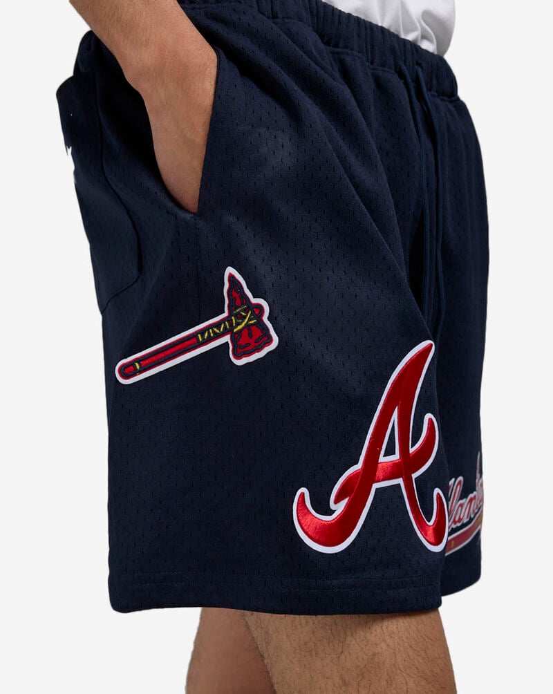 PRO STANDARD Atlanta Braves Mesh Shorts LAB3315447-MDN Blue 3