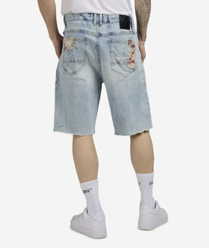 Tapestry Fashion Skater Jean Shorts