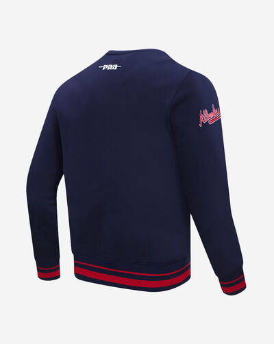 Atlanta Braves Mash Up Rib Fleece Crewneck