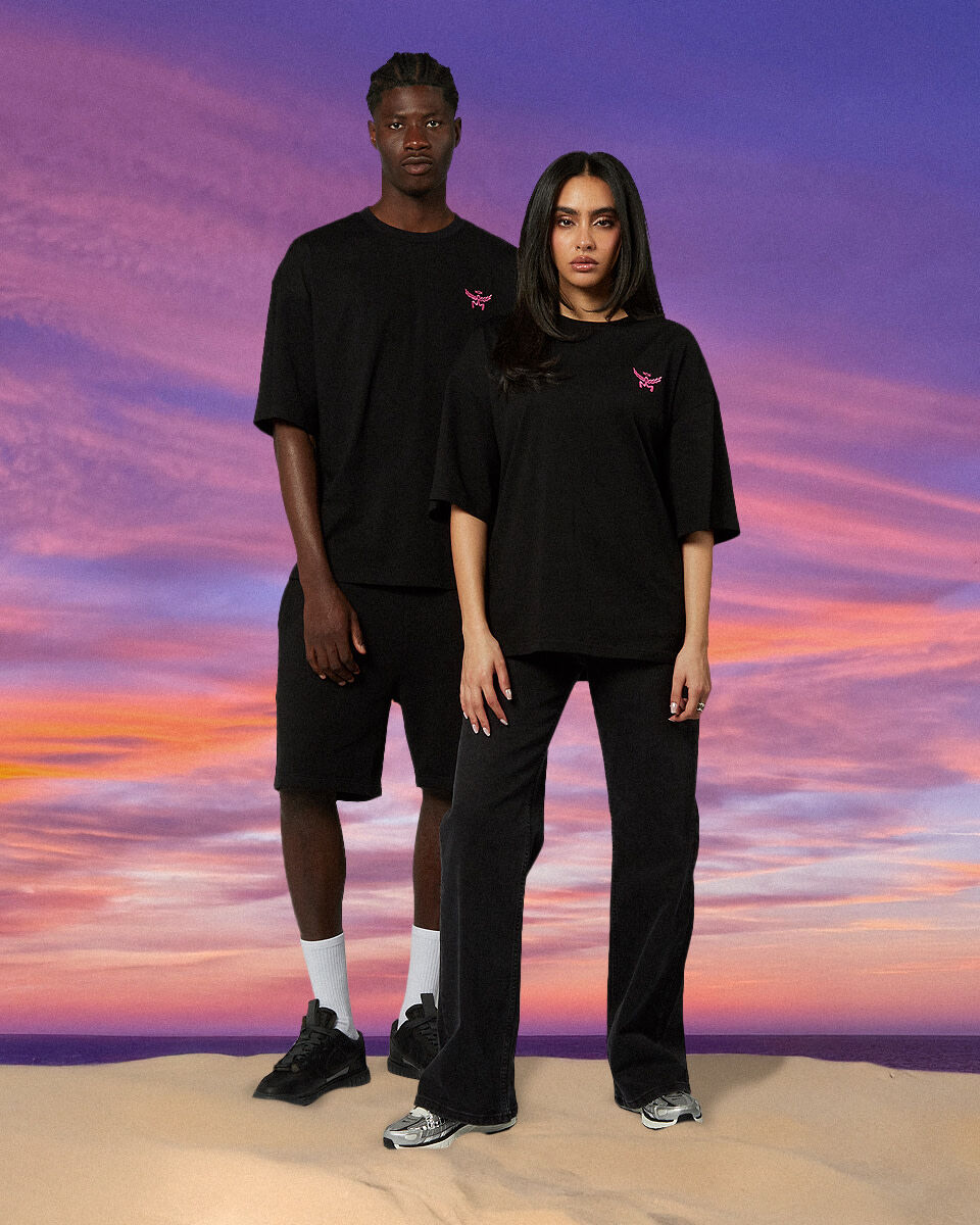 Shop MCM MCM x SNIPES Miami T-Shirt SFM252-001-1-BLK black
