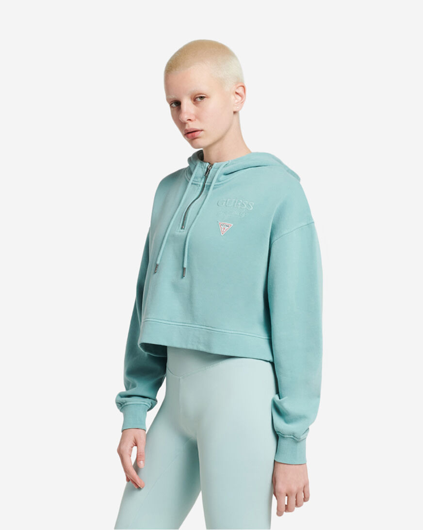 Shop Guess Go Olivia Classic Logo Hoodie W2BQ00K9YH1 F7ES blue