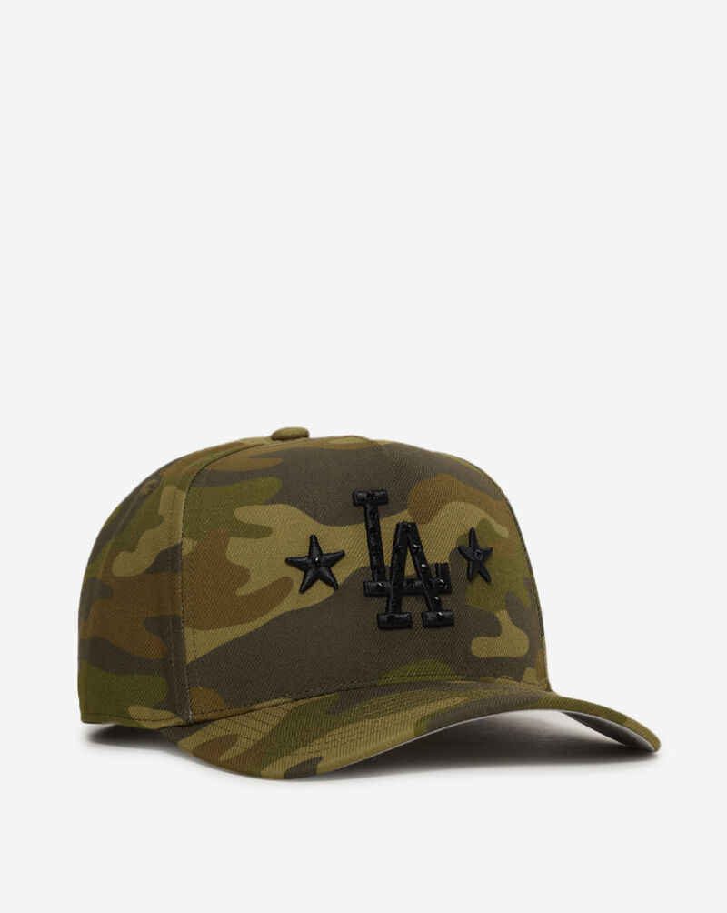 Mitchell  Ness Los Angeles Dodgers Pro Pinch Rhinestone Snapback Hat HP16974-LADCAMO Camo 1