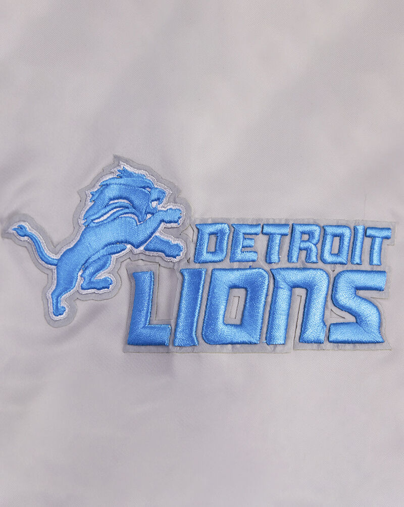 PRO STANDARD Detroit Lions Big Logo Satin Jacket FDL6410277-SIL silver 4