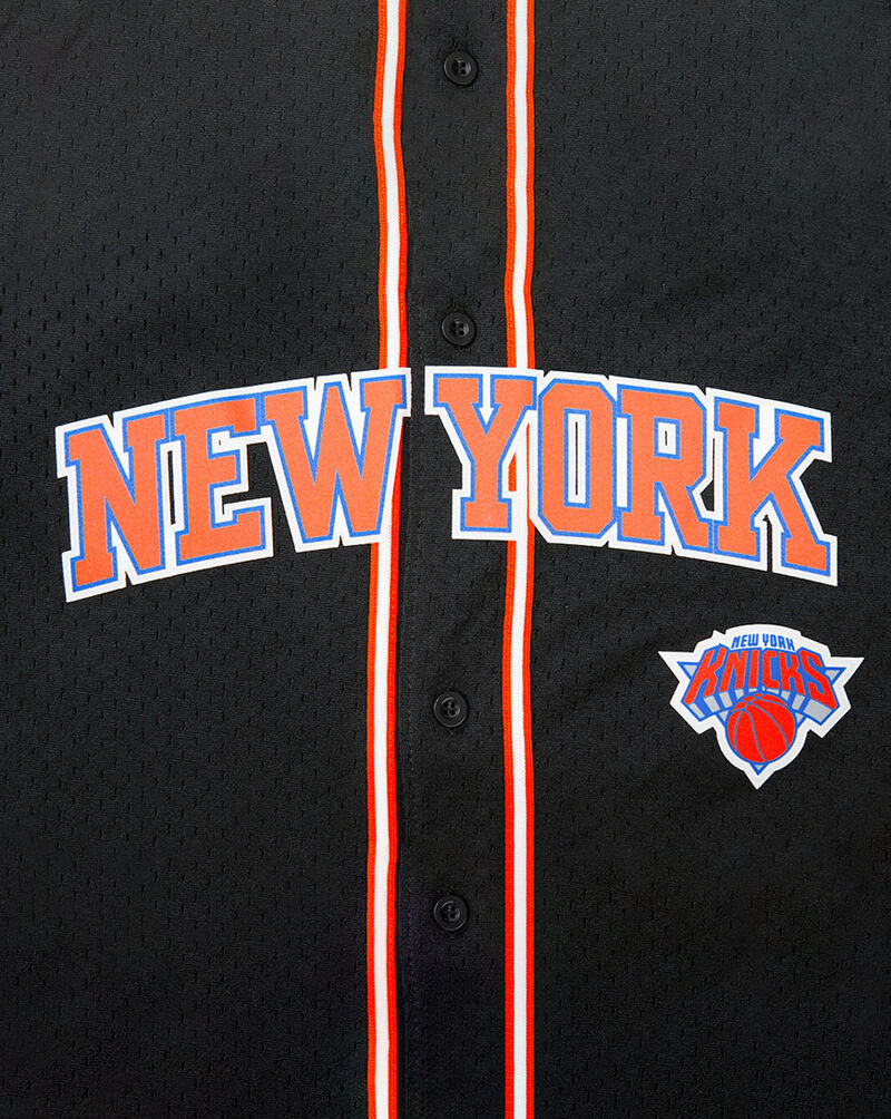 PRO STANDARD Big Boys' New York Knicks Classic Mesh Button-Down Shirt BNKB1515987-BOR Black 2