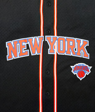 Big Boys' New York Knicks Classic Mesh Button-Down Shirt
