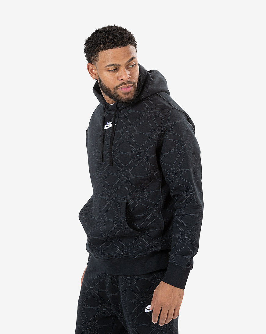 nike club all over print moletom com capuz