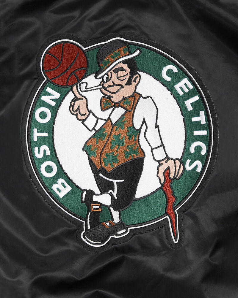 PRO STANDARD Boston Celtics Retro Classic Rib Satin Jacket BBC655850-BLK Black 4