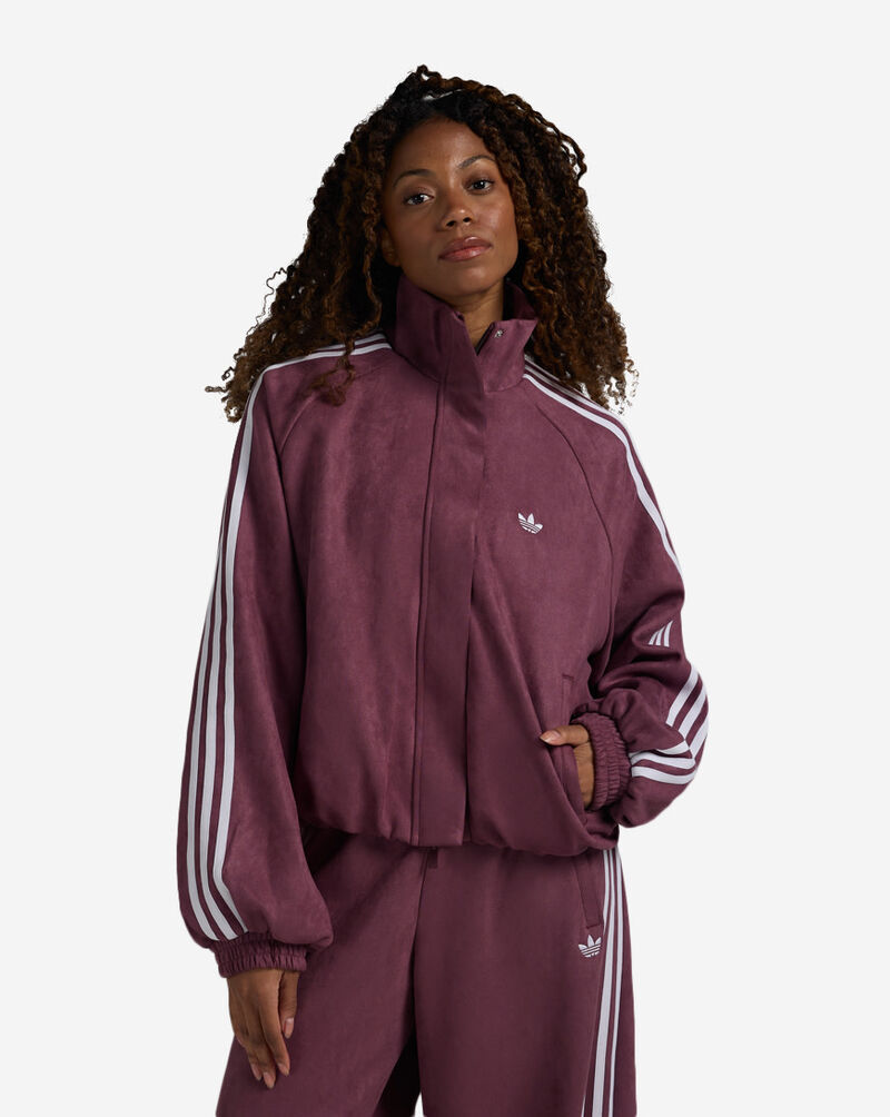 adidas Adilenium Season 6 Faux Suede Track Top LH1920 Red 1