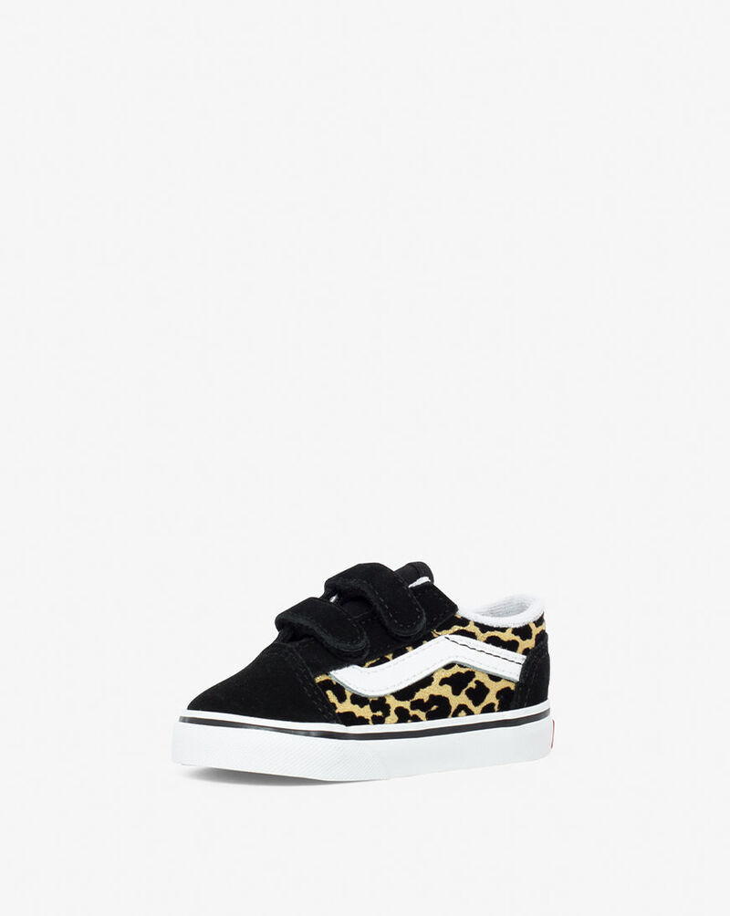Vans Toddler Old Skool V Flocked Leopard VN000D3YABS Black 2