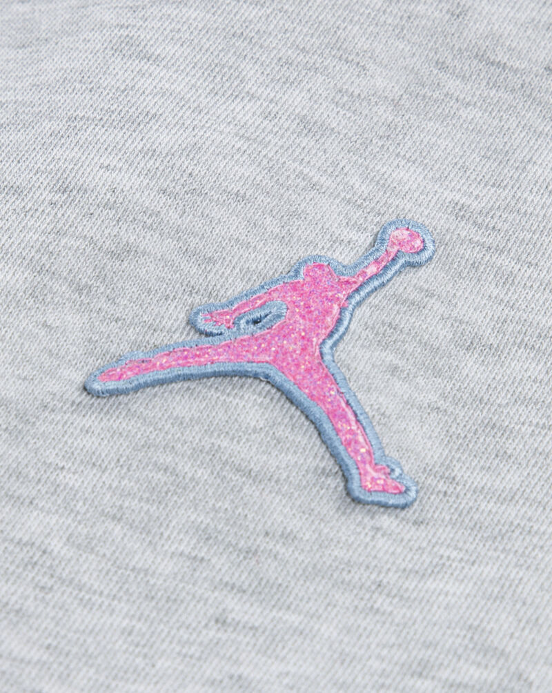 Jordan Big Kids' Blue Jeans and Bling Pullover Hoodie 45F193-G2H Grey 5