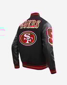 PRO STANDARD San Francisco 49Ers Mash Up Rib Wool Varsity Jacket FS46410415-BRK Black 3