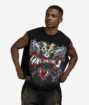 Printed Terry Muscle Tank 