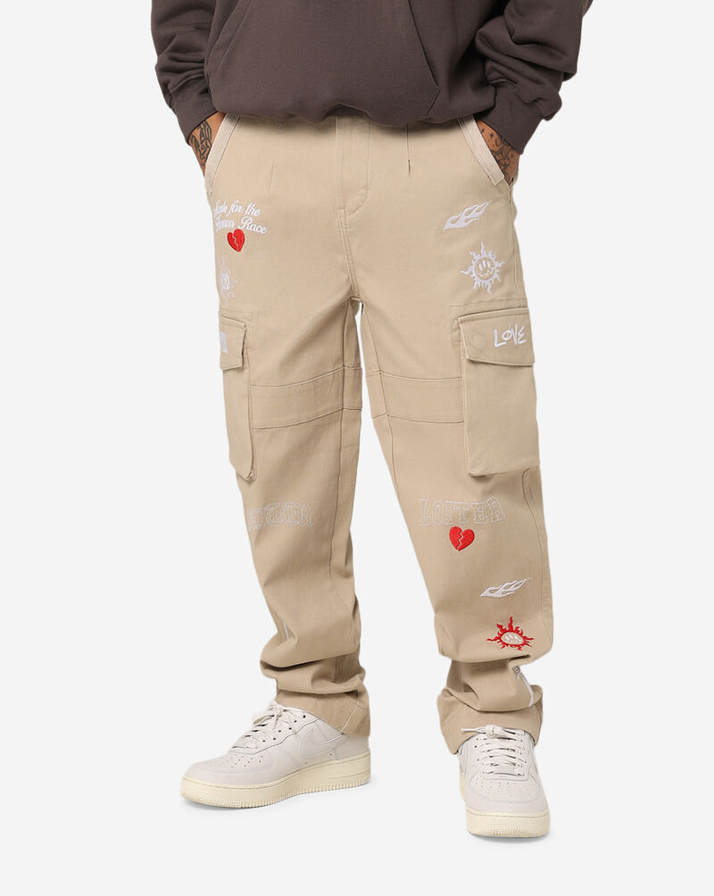 Shop Loiter Sketch Cargo Pants 03007895O007 beige SNIPES USA