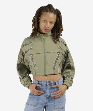 Mesh Insert Woven Track Jacket