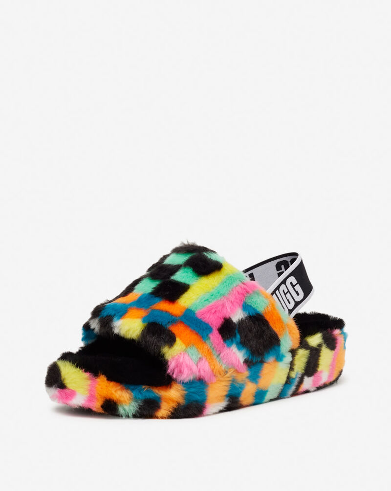 UGG Fluff Yeah Slides 1135510BLKM Multi 2