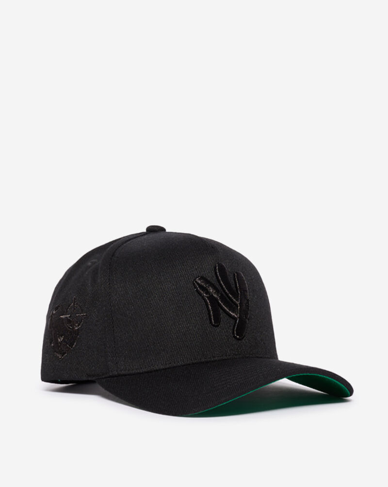 Field Grade NY Kurve King Triple Black Full Twill Trucker Hat 1005935 Black 1