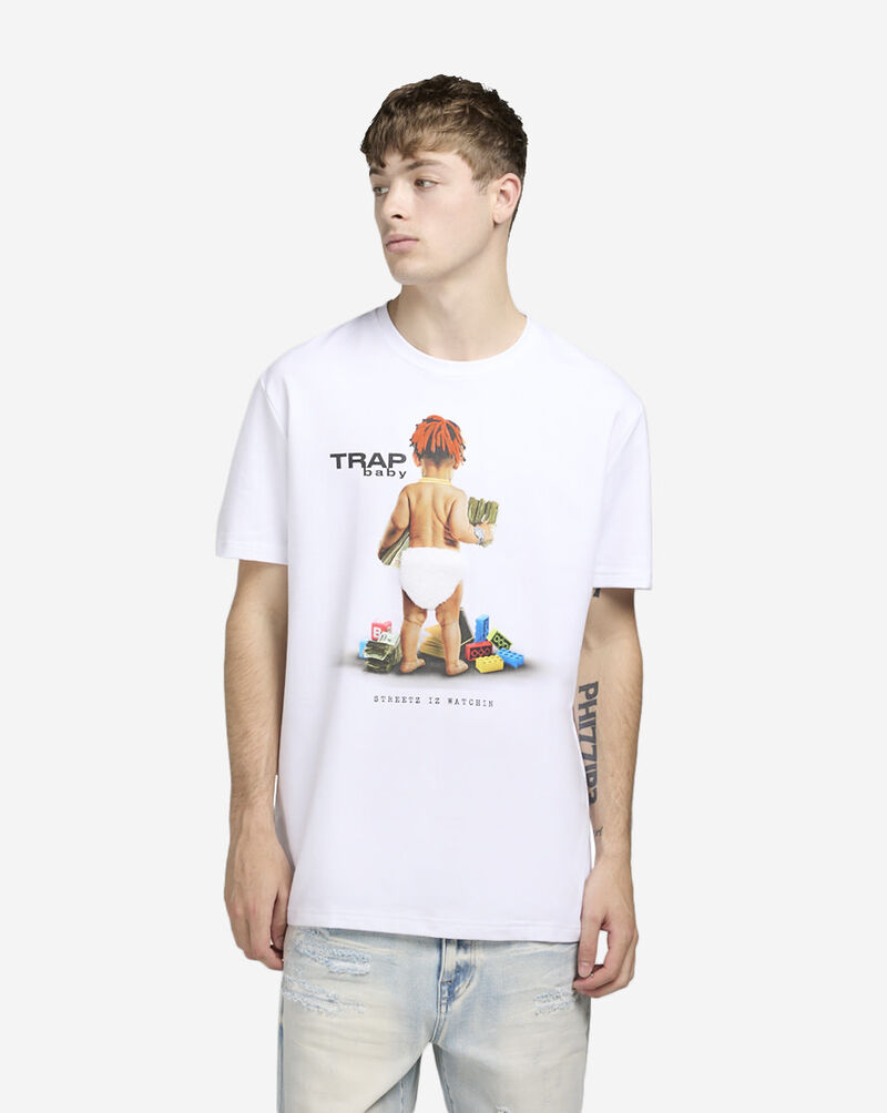 STREETZ IS WATCHIN Trap Baby Tee SIW5017-WHT White 1