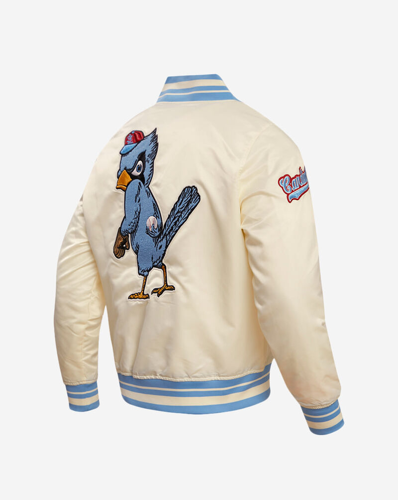 PRO STANDARD St. Louis Cardinals Retro Short Sleeve Classic Rib Satin Jacket  LSC635481-EUN cream 3