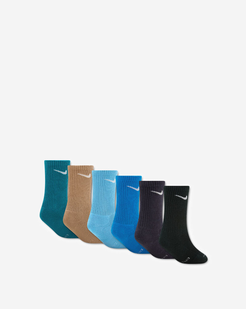 Nike Little Kids' Everyday Elevated 6Pk Crew Socks BN1369-B9I Multi 3