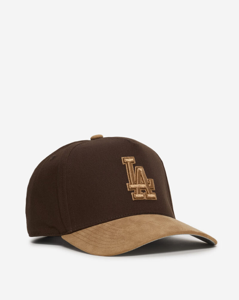 Mitchell  Ness Los Angeles Dodgers Pro Pinch Lux Chain Snapback Hat HP18073-LADBRTN Brown 1