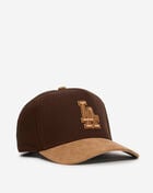 Mitchell  Ness Los Angeles Dodgers Pro Pinch Lux Chain Snapback Hat HP18073-LADBRTN Brown 1